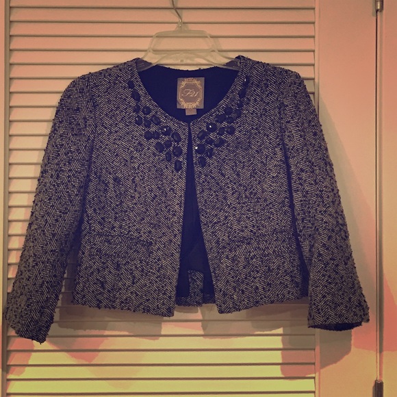 Tweed crop blazer