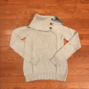 Grey GAP Button Neck Sweater, Size Small