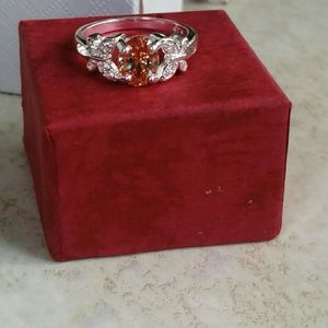 Champagne Zircon On Sterling silver size 6