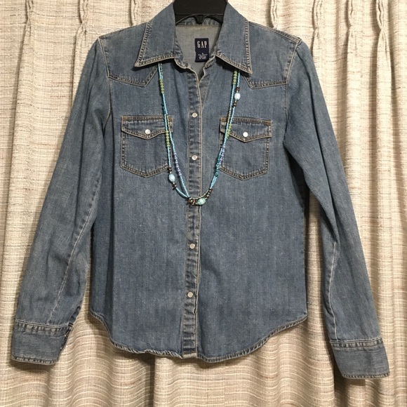GAP Jean Button Up with Snap Buttons