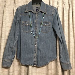 GAP Jean Button Up with Snap Buttons