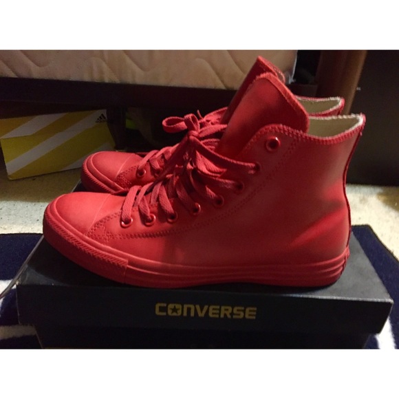 all red rubber CONVERSE old school sneakers