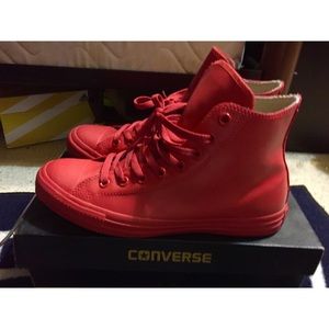 all red rubber CONVERSE old school sneakers