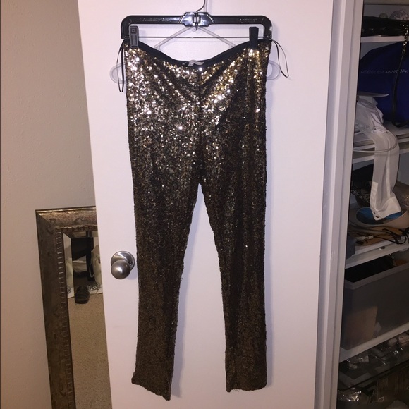 Gold Sequin Ankle Leggings from Nordstrom