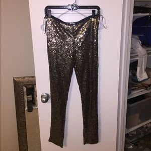 Gold Sequin Ankle Leggings from Nordstrom