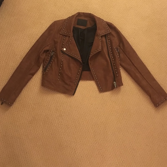 Faux suede brown jacket