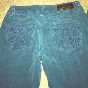 Forest Green Seven7 Corduroy Skinny Pants