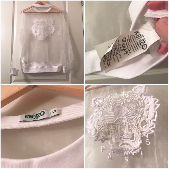 ‼️Sold‼️Kenzo organza tiger sweatshirt - Picture 4 of 4