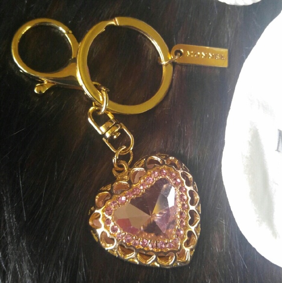 Monnel Accessories Pink Crystal Heart Keychain Keyring By Monnel Poshmark