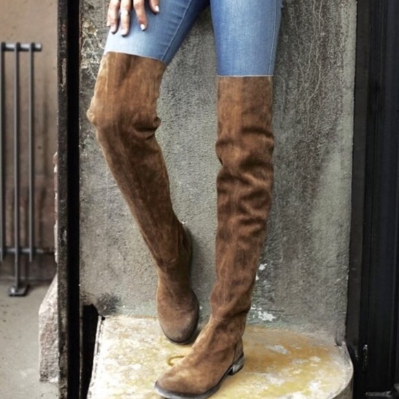 Free People over the knee suede boot
