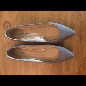 NEW Marina Women's Gray Pointed Flats, Size 7