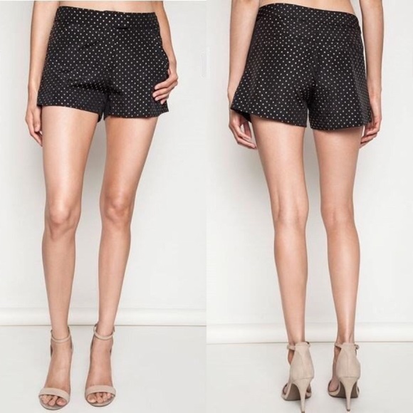 NWT Black shorts with gold embellishments