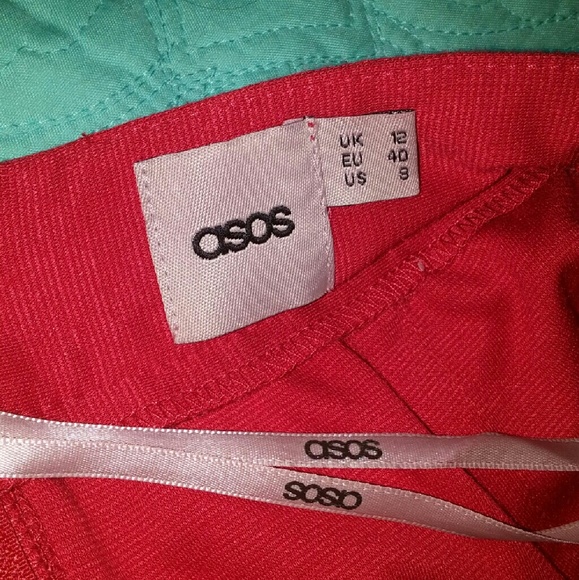 Red Sz8 peplum ASOS minidress - Picture 3 of 3