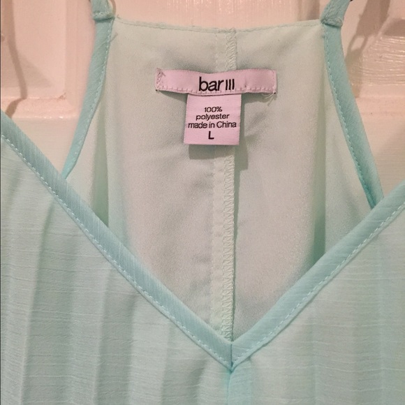 Bar III pleated dress in sea foam green - Picture 3 of 4
