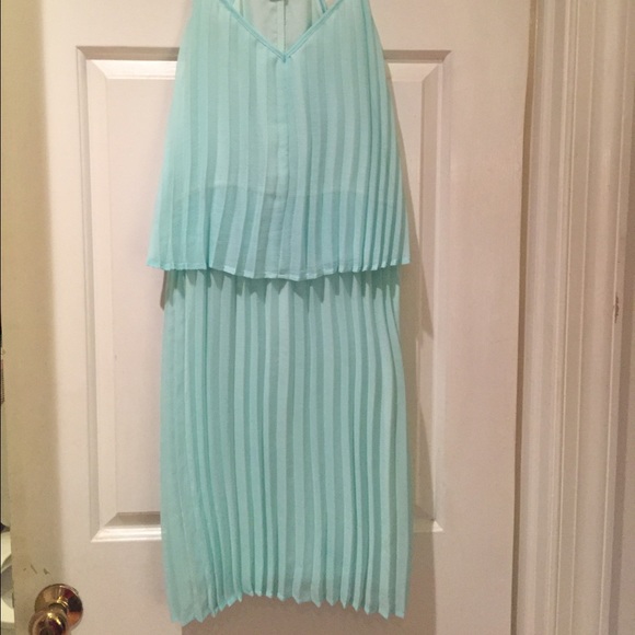 Bar III pleated dress in sea foam green - Picture 4 of 4