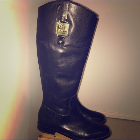 Ralph Lauren Black Riding Boots