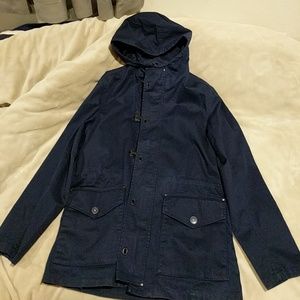 JCrew Men's Navy Hooded Light Jacket