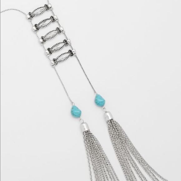 Turquoise Stone Long Necklace