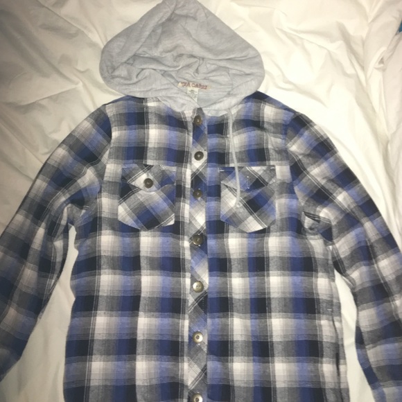 thermal lined flannel with hoodie