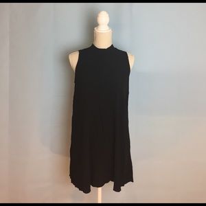 Black high neck dress