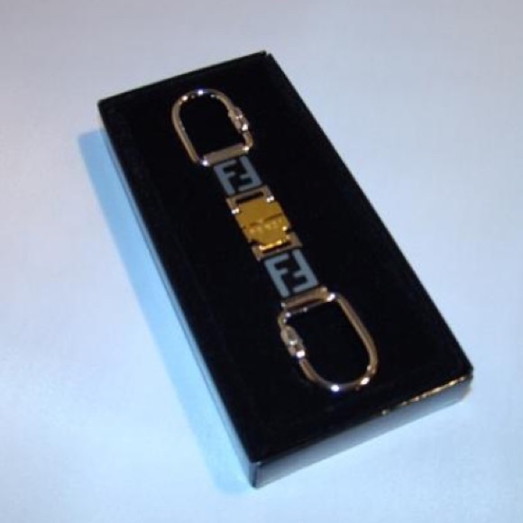 NIB authentic FENDI two piece valet KEY FOB $375 - Picture 1 of 8