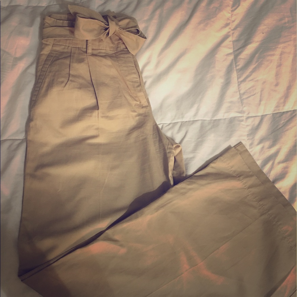 Khaki Wide Leg Pants