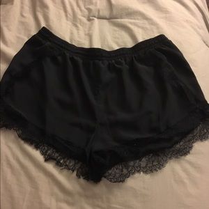 BCBGeneration Black and lace shorts