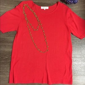 ESCADA bright coral tunic