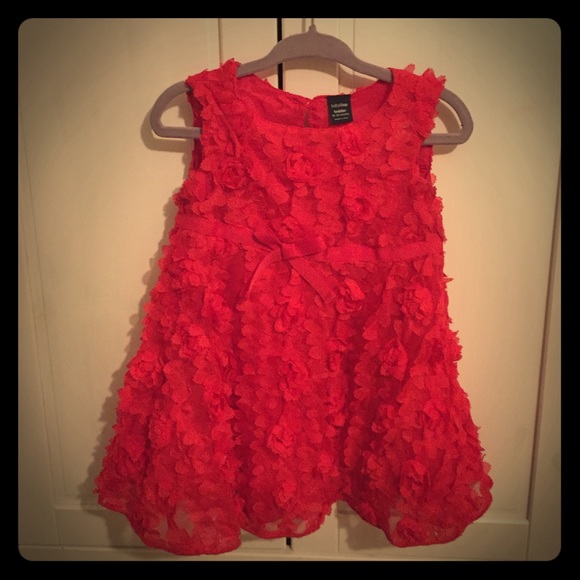 Gap 18-24mos Red Floral Dress - PERFECT CONDITION - Picture 1 of 4