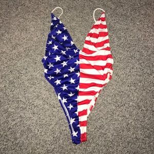 American flag one piece bathing suit