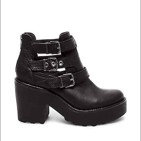 chunky cut out boots