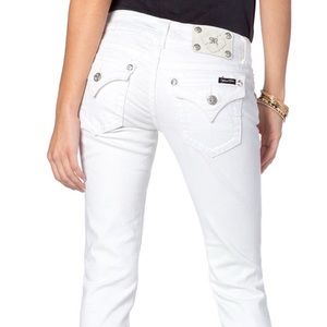 Miss Me Simple Rhinestone Flap Skinny Jeans