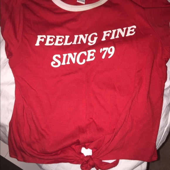 Crop tie short sleeve top from Forever 21