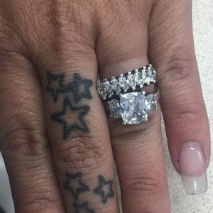 Wedding set in sterling silver