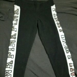 Pink band waste yoga leggings