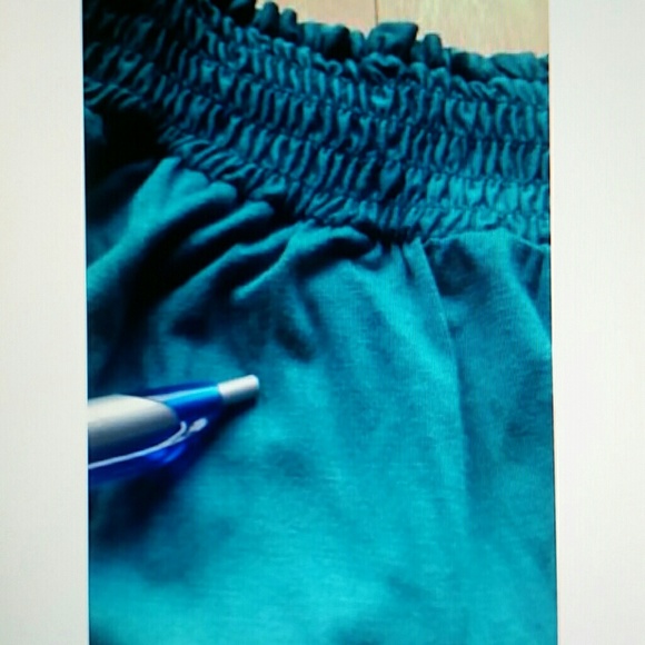 !SOLD!ELLA MOSS BELLA COLD SHOULDER TOP TEAL - Picture 3 of 4