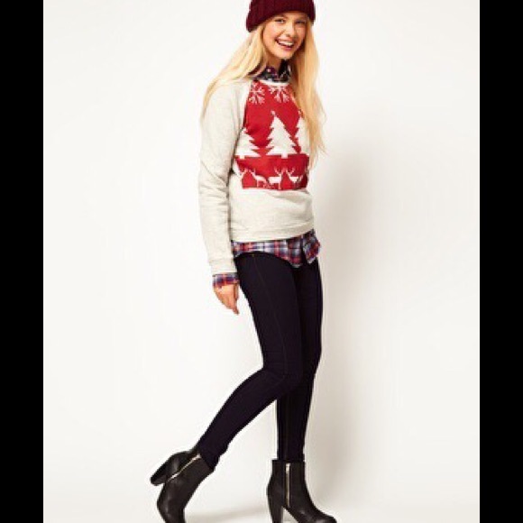 ASOS Fairisle Christmas Pullover Sweatshirt - Picture 2 of 4