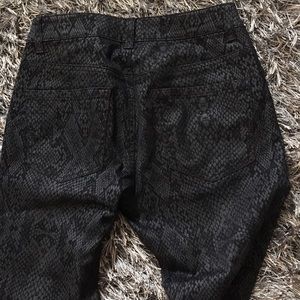 Snake skin print pants