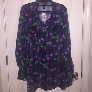 Sheer Long Sleeve Blouse