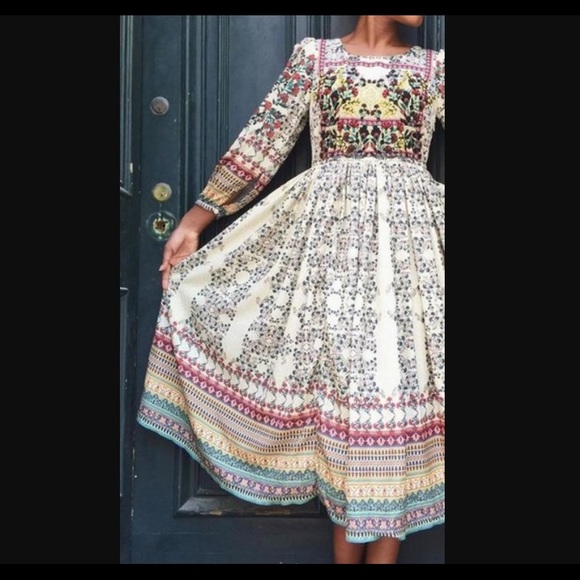 Anthropologie Far Field Midi Dress NWT - Picture 2 of 4