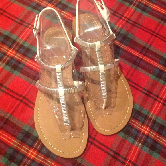 Dolce Vita Silver and white sandals