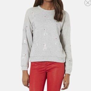 Topshop Reindeer Christmas Sweatshirt