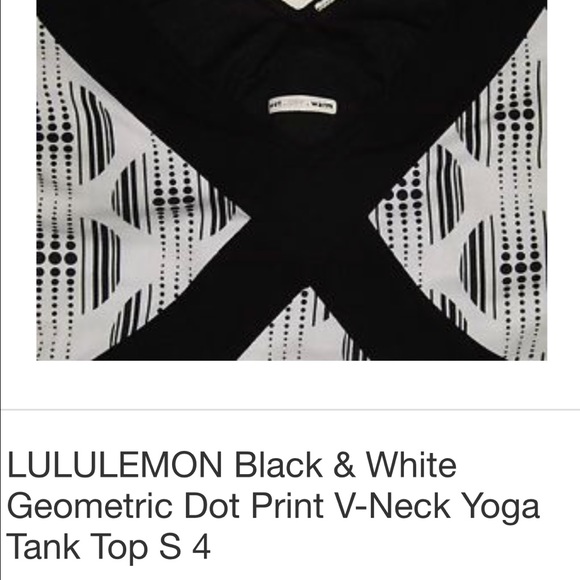 Authentic lululemon black and white yoga tank