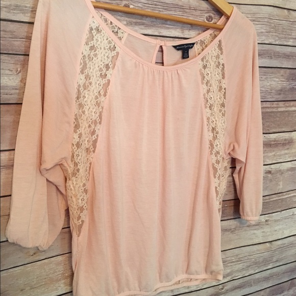 American Eagle/AE Flowy Lace detailed Top, Size M