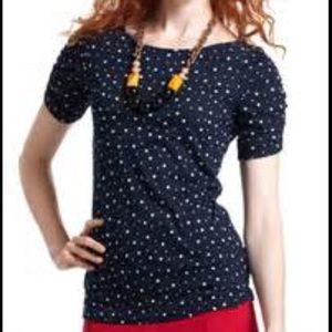 Anthropologie polka dot top.