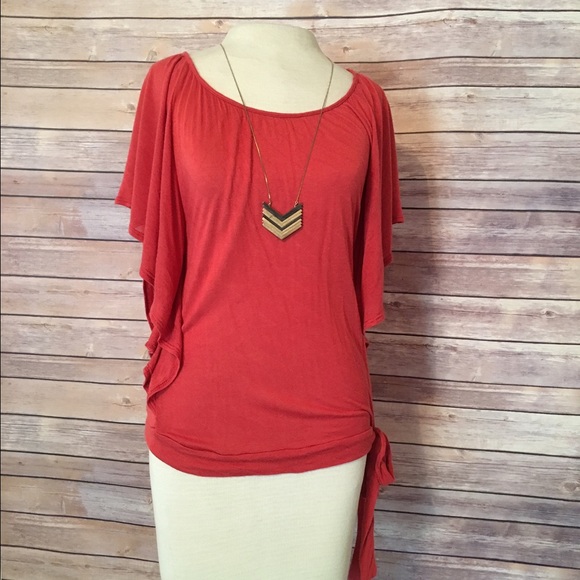 Rue 21 Flowy Coral Top- Size M