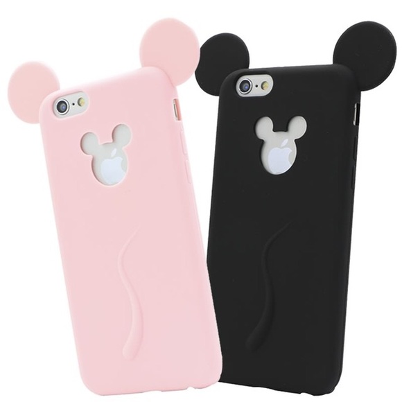 Cute Candy Color Soft Mickey Mouse Ear IPhone Case - Picture 1 of 4