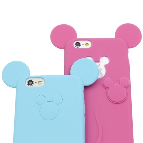 Cute Candy Color Soft Mickey Mouse Ear IPhone Case - Picture 2 of 4