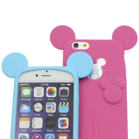 Cute Candy Color Soft Mickey Mouse Ear IPhone Case - Picture 3 of 4