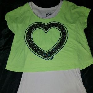 🔸🔹Justice crop top with attached tank top🔹🔸